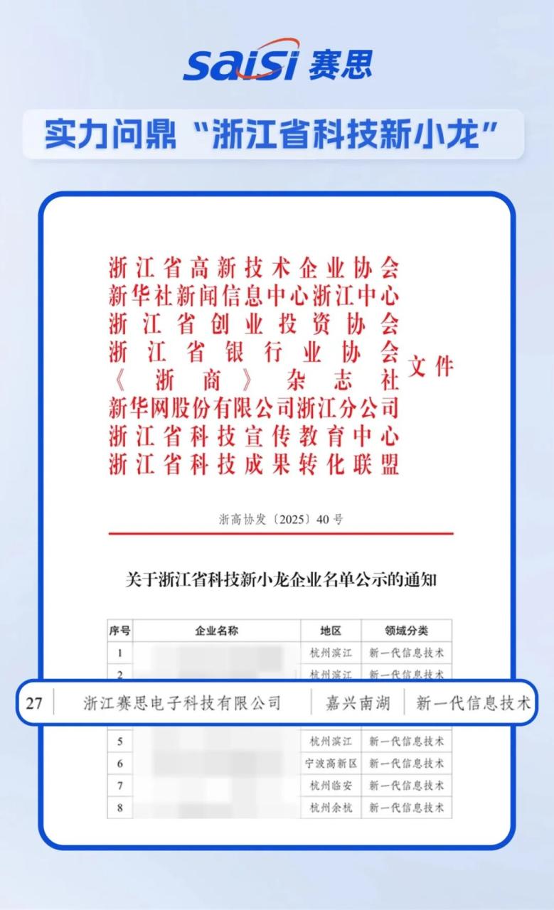 喜报！赛思实力问鼎首批“科技新小龙” ，以硬核时频同步技术领跑新质生产力